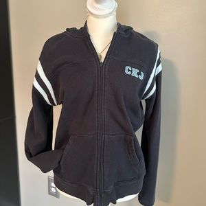 Calvin Klein Y2K jeans Navy blue Hoodie with zipper 2000’s